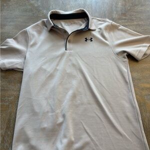 Under Armour Youth XL Light Gray Golf Shirt